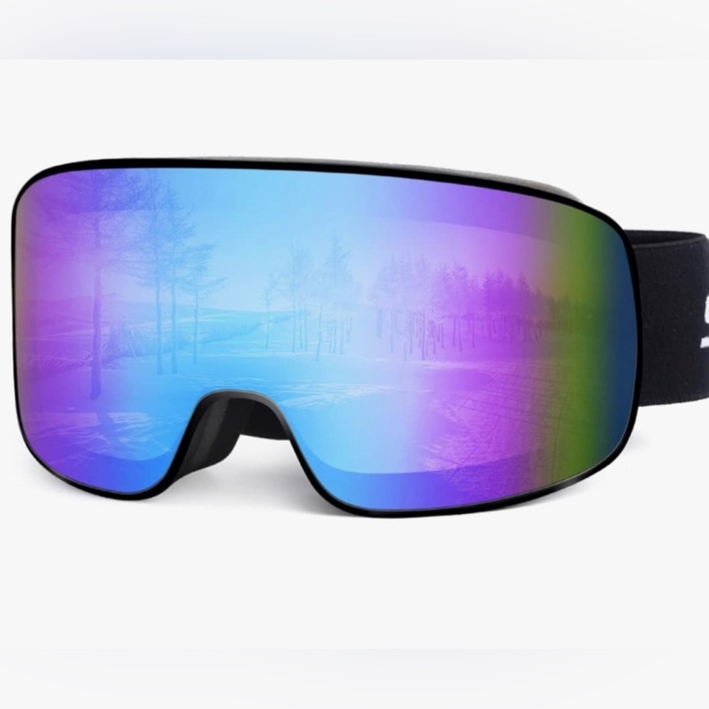 NWT Silver Ski Goggles With Detachable Lenses